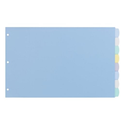 Avery Durable Plastic Write-On Multicolor 8-Tab 11" x 17" Dividers w/ Pockets 1 set - 16132