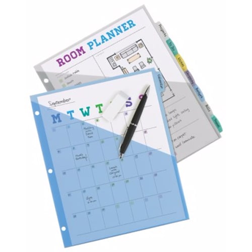 Avery Durable Plastic Write-On Multicolor 8-Tab 9-1/4" x 11-1/8" Dividers w/ Pockets 1 set - 16177