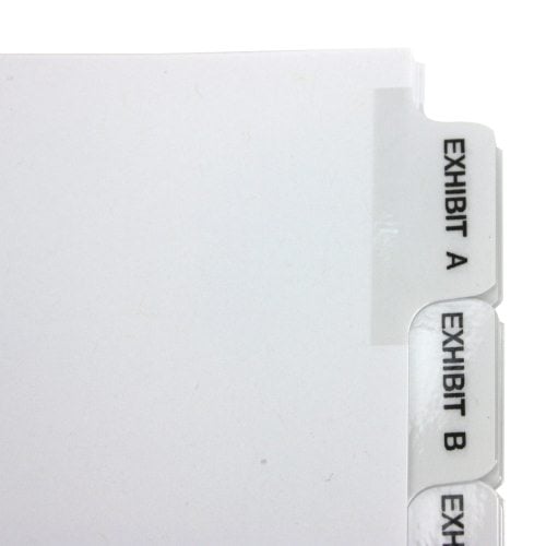 Avery Exhibit A-Z White Legal 11" x 8.5" Avery Style Collated Dividers - 1370