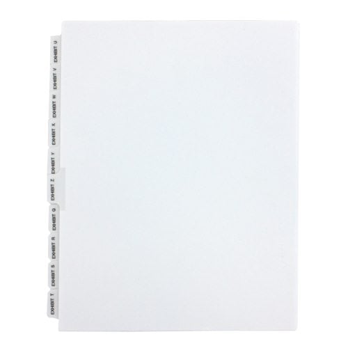 Avery Exhibit A-Z White Legal 11" x 8.5" Avery Style Collated Dividers - 1370