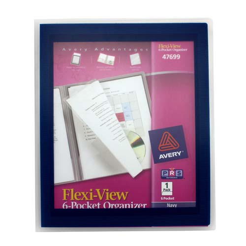 Avery Assorted Flexi-View 6-Pocket Organizer - 1pk