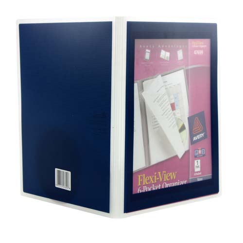 Avery Assorted Flexi-View 6-Pocket Organizer - 1pk