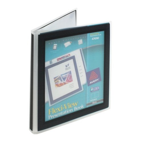 Avery Flexi-View Presentation Book Black 24pg - 47690