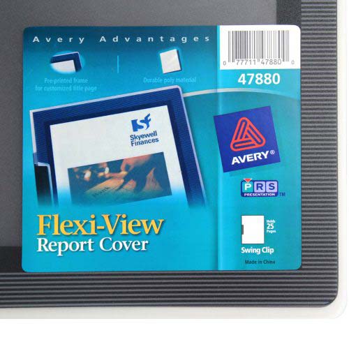Avery Flexi-View Report Cover Black 1pk - 47880