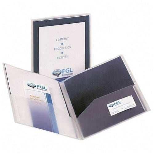Avery Flexi-View Two Pocket Folder Navy (1pk) - 47876