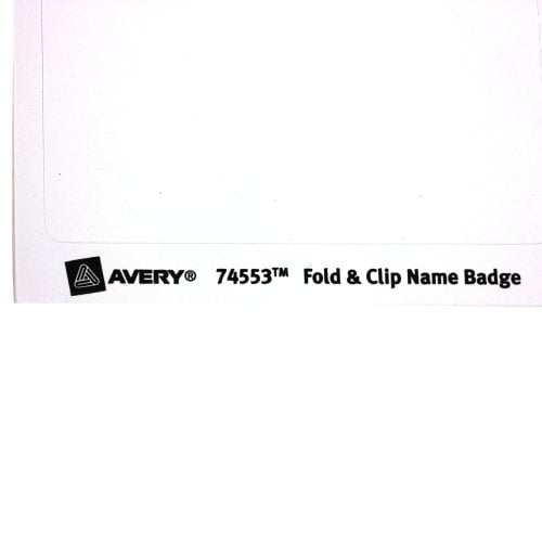 Avery Fold & Clip Name Badge Horizontal 3" x 4" (30pk) - 74553
