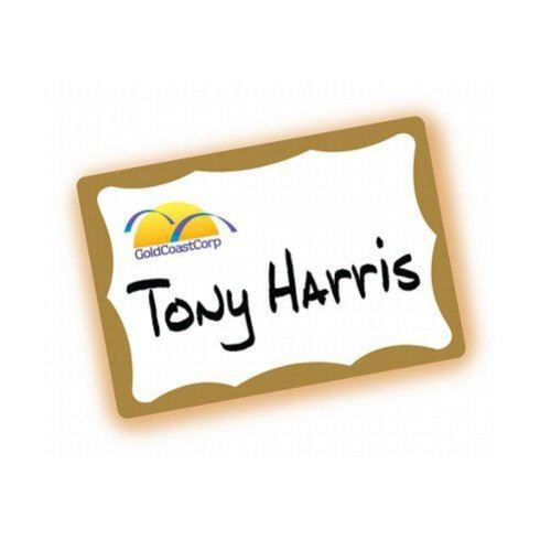 Avery Gold Border Name Badge Label 2-11/32" x 3-3/8" 100pk - 5146