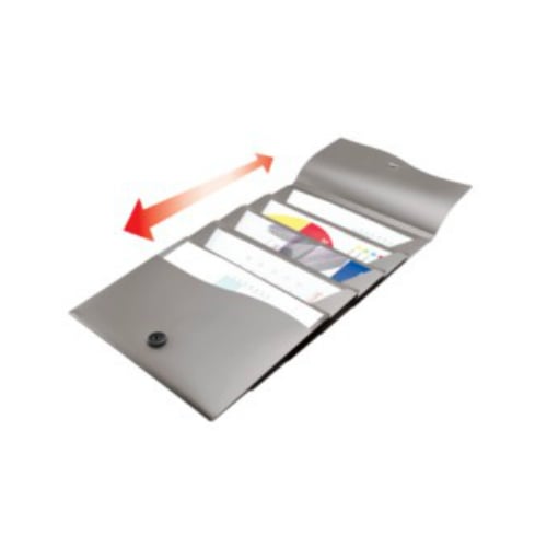 Avery Gray Letter Size Slide & View 5-Pocket Poly Expanding File - 1pk