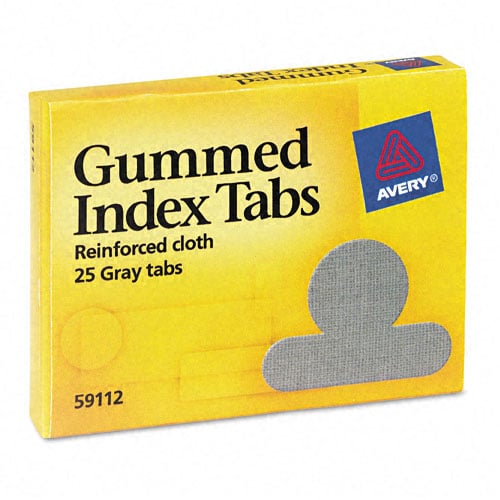 Avery Gray Round Gummed Index Tabs 25pk - 59112