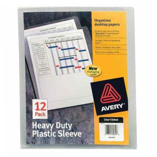 Avery Heavy Duty Plastic Sleeve Clear 12pk - 72611 - Clearance Sale