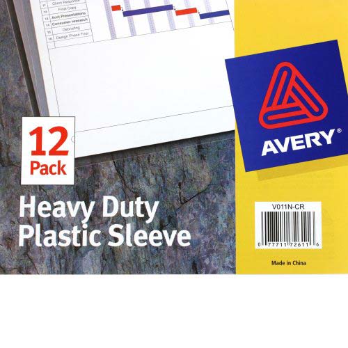 Avery Heavy Duty Plastic Sleeve Clear 12pk - 72611 - Clearance Sale