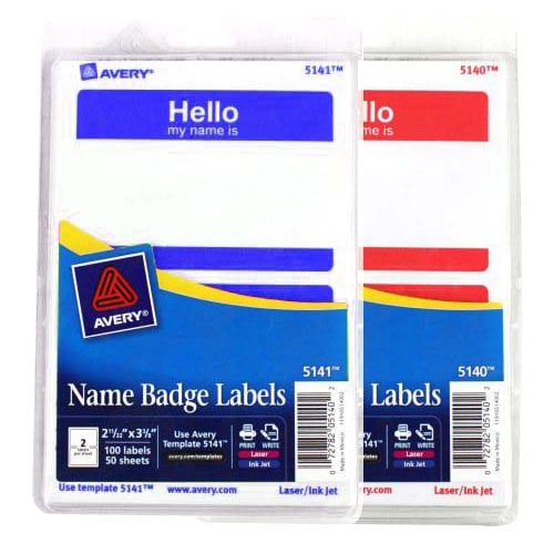 Avery Hello Name Badge Label 2-11/32" x 3-3/8" - 100pk