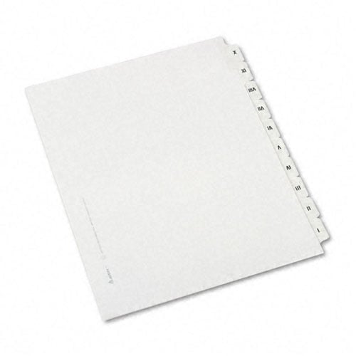 Avery I-X White Legal 11" x 8.5" Avery Style Collated Dividers - 82319