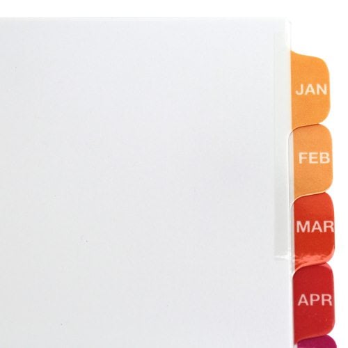 Avery Jan-Dec 11" x 8.5" Contemporary Multicolor Dividers - 11127 - Clearance Sale