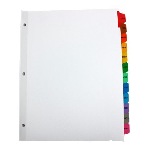 Avery Jan-Dec White Office Essentials Table 'N Tabs Dividers - 11679 - Clearance Sale