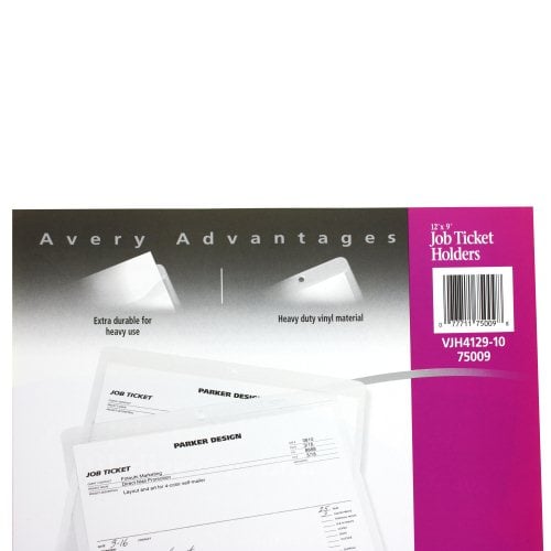 Avery Job Ticket Holders 9" x 12" 10pk - 75009