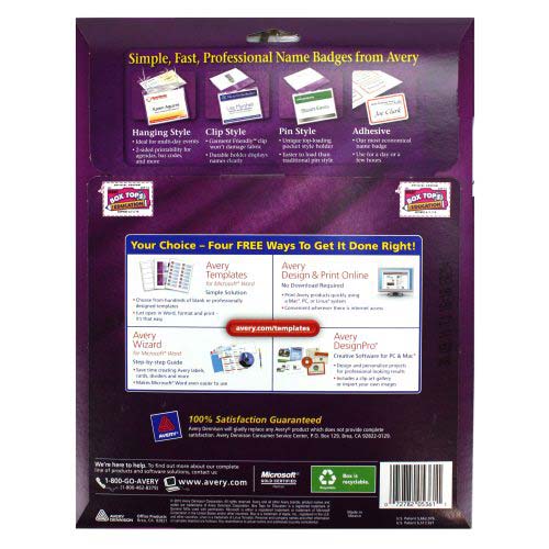 Avery Laminated Identification Cards 2-1/4" x 3-1/2" 30pk - 5361