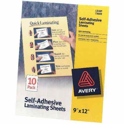 Avery Laminating Sheets Clear 9" x 12" 10pk - 73603 - Clearance Sale