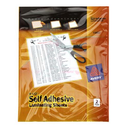 Avery Laminating Sheets Clear 9" x 12" 2pk - 73602 - Clearance Sale