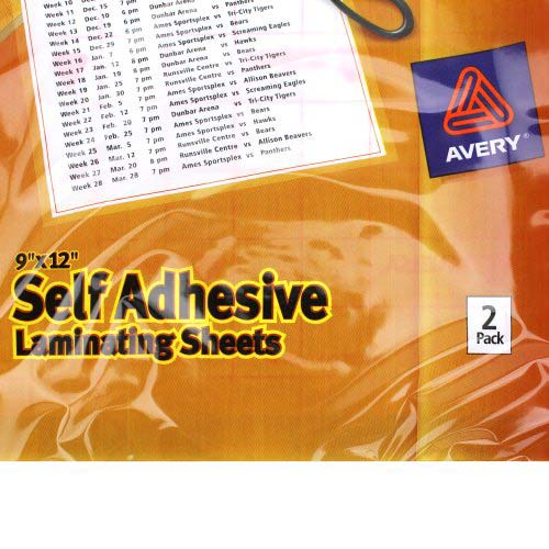Avery Laminating Sheets Clear 9" x 12" 2pk - 73602 - Clearance Sale