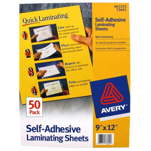 Avery Laminating Sheets Clear 9" x 12" 50pk - 73601