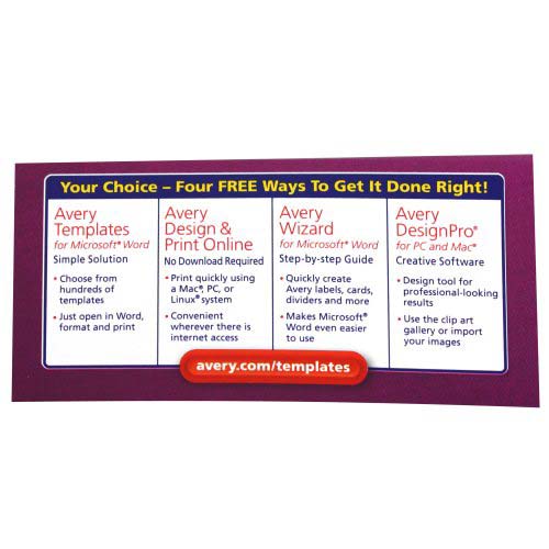Avery Laser and Inkjet 2-1/4" x 3-1/2" Pin Name Badges 24pk - 74652