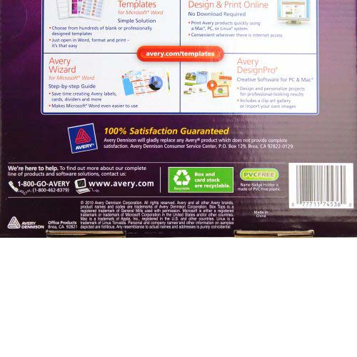 Avery Laser and Inkjet 3" x 4" Clip Name Badges 50pk - 74536