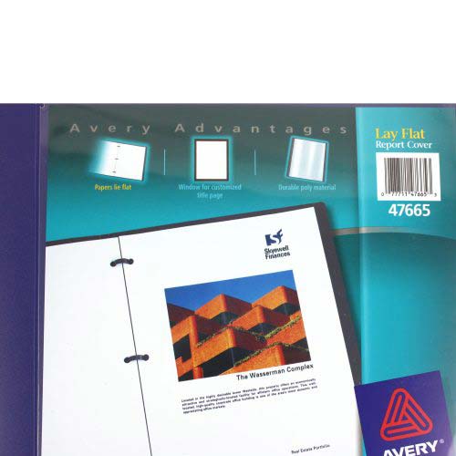 Avery Lay Flat Report Cover Assorted (1pk) - 47665