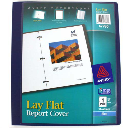 Avery Lay Flat Report Cover Blue 1pk - 47780