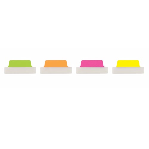 Avery Margin UltraTabs 2-1/2" x 1" Neon Colored Repositionable 2-Sided Writable Tabs 24pk - 74767