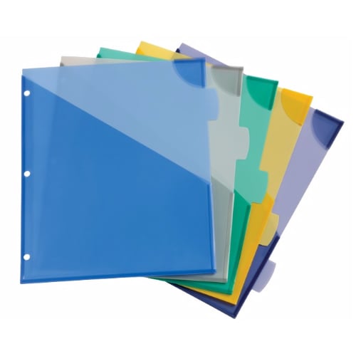 Avery Multicolor 5-Tab Durable Write-On Corner Lock Plastic Dividers with Expandable Pockets 1 set - 16183 - Clearance Sale