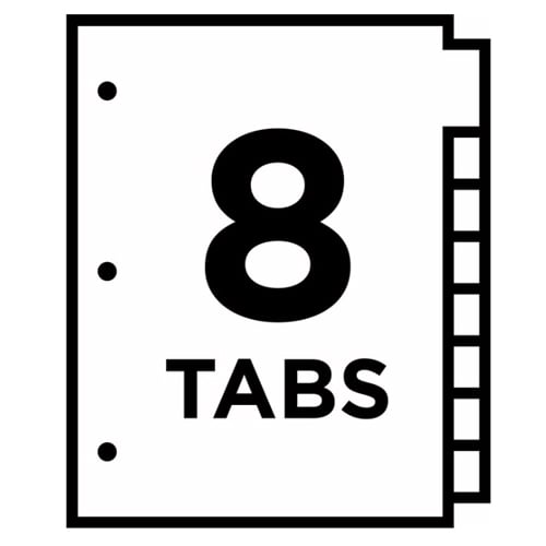 Avery Multicolor 8-Tab Movable Tab Dividers 1 set - 16751