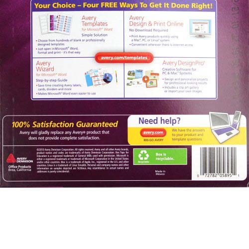 Avery Name Badge Label 2-1/3" x 3-3/8" with Border (400pk)