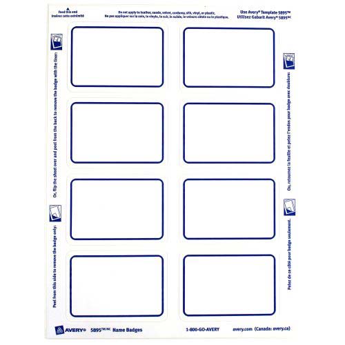 Avery Name Badge Label 2-1/3" x 3-3/8" with Border (400pk)