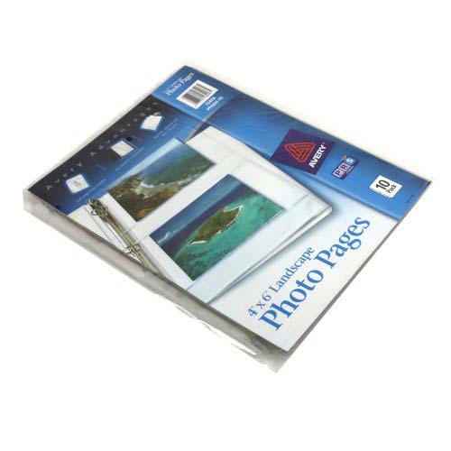 Avery Photo Pages - Four 4" x 6" Photos Per Page 10pk - 13406 - Clearance Sale