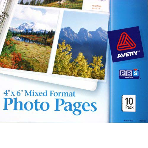 Avery Photo Pages - Six 4" x 6" Photos Per Page 10pk - 13401
