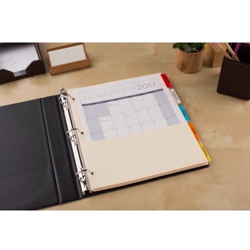 Avery Pockets 'n Tabs Multicolor 5-Tab 9-1/4" x 11-1/8" Insertable Dividers 1 set - 81009