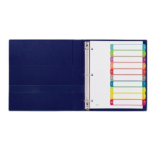 Avery Ready Index Customizable Table of Contents Multicolor 1-10 Tab Preprinted Dividers 1 set - 11842