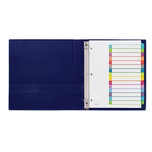 Avery Ready Index Customizable Table of Contents Multicolor 1-15 Tab Preprinted Dividers 1 set - 11845 - Clearance Sale
