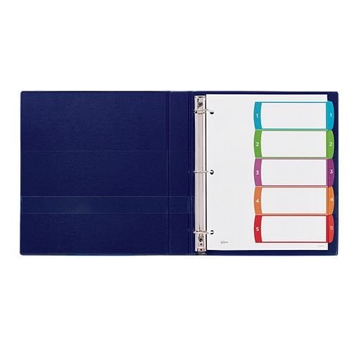 Avery Ready Index Customizable Table of Contents Multicolor 1-5 Tab Preprinted Dividers 1 set - 11840 - Clearance Sale