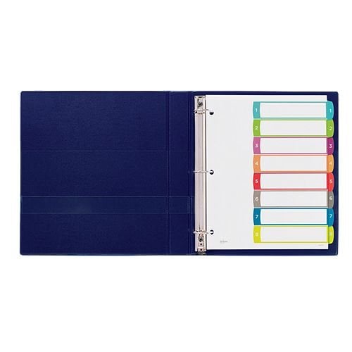 Avery Ready Index Customizable Table of Contents Multicolor 1-8 Tab Preprinted Dividers 1 set - 11841