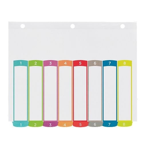 Avery Ready Index Customizable Table of Contents Multicolor 1-8 Tab Preprinted Dividers 1 set - 11841