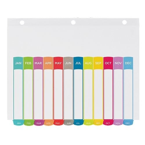 Avery Ready Index Customizable Table of Contents Multicolor Jan-Dec Tab Preprinted Dividers 1 set - 11847 - Clearance Sale