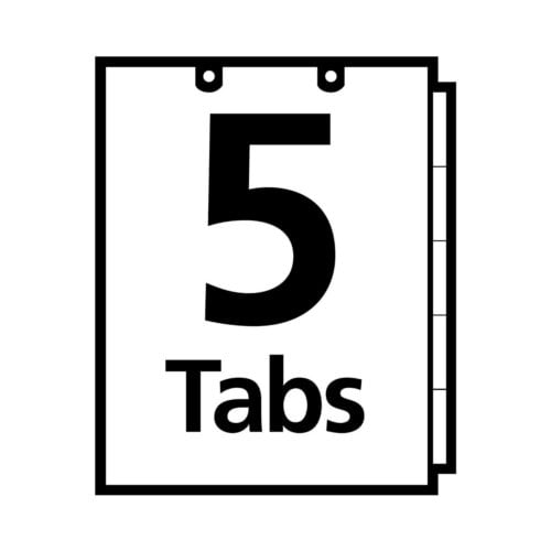 Avery Ready Index Multicolor 1-5 Tab TOC Dividers for Classification Folders 1 set - 13156