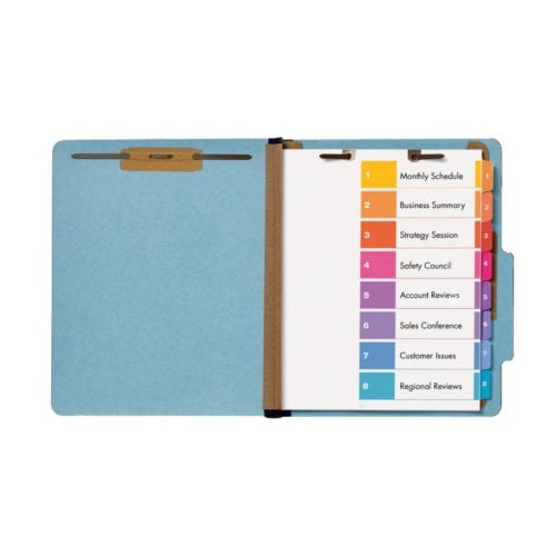 Avery Ready Index Multicolor 1-8 Tab TOC Dividers for Classification Folders 1 set - 13158