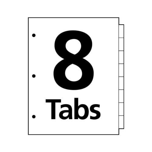 Avery Ready Index Multicolor 1-8 Tab TOC Dividers with Sub-Dividers 1 set - 13155