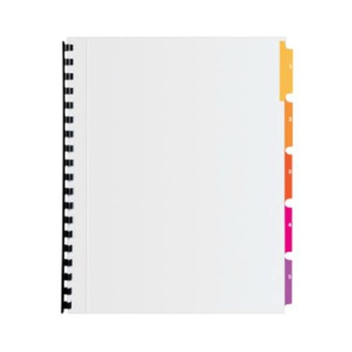 Avery Ready Index Multicolor Narrow Prepinted 1-5 Tab Unpunched TOC Dividers 5pk - 11152