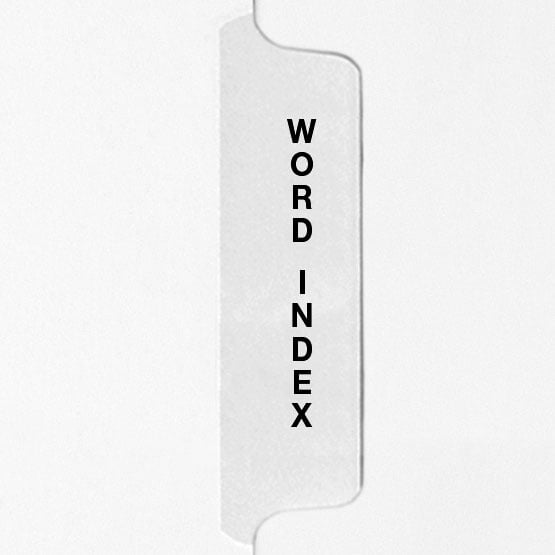 Avery Style Letter Size Individual Editorial Side Tab Legal Indexes