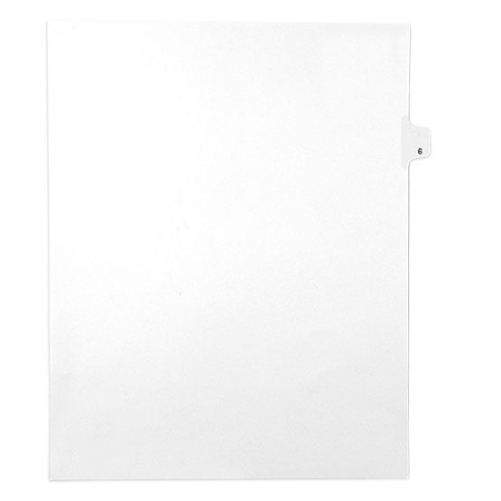 Avery Style Letter Size Individual Number 1-50 Side Tab Legal Indexes