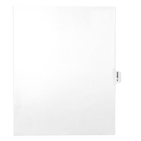 EXHIBIT 16 - Avery Style Letter Size Side Tab Legal Indexes - 25pk